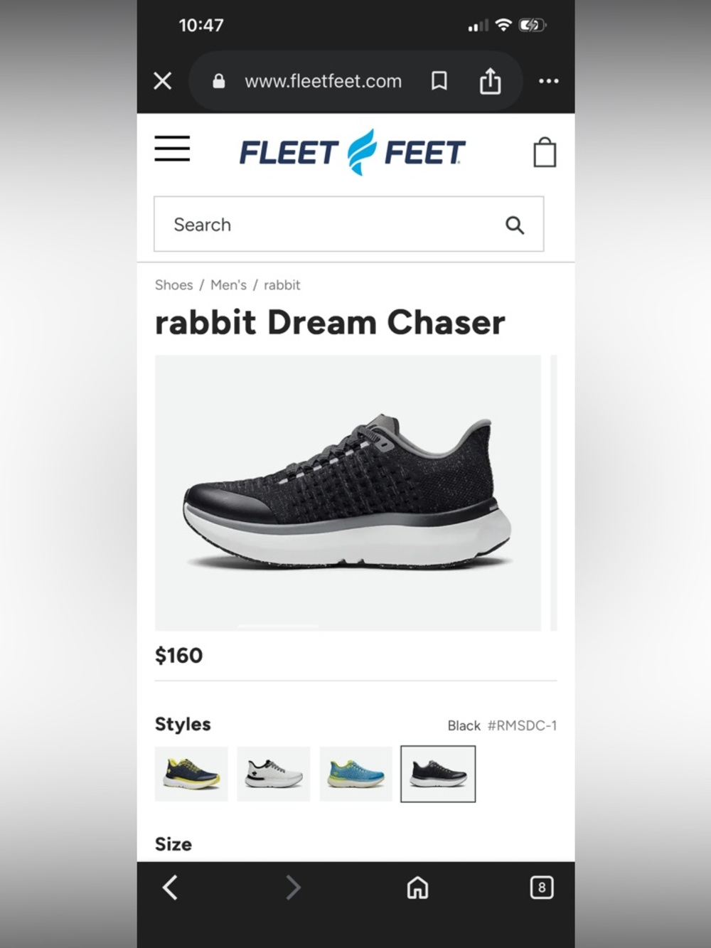 NIB RABBIT DREAM CHASER BLACK RUNNING SHOES MENS SIZES 9.5 or 11 MEDIUM - Picture 3 of 17